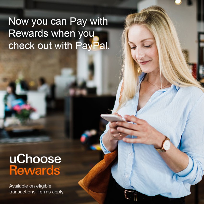 Now you can pay with Rewards when you check out with PayPal. uChoose Rewards.