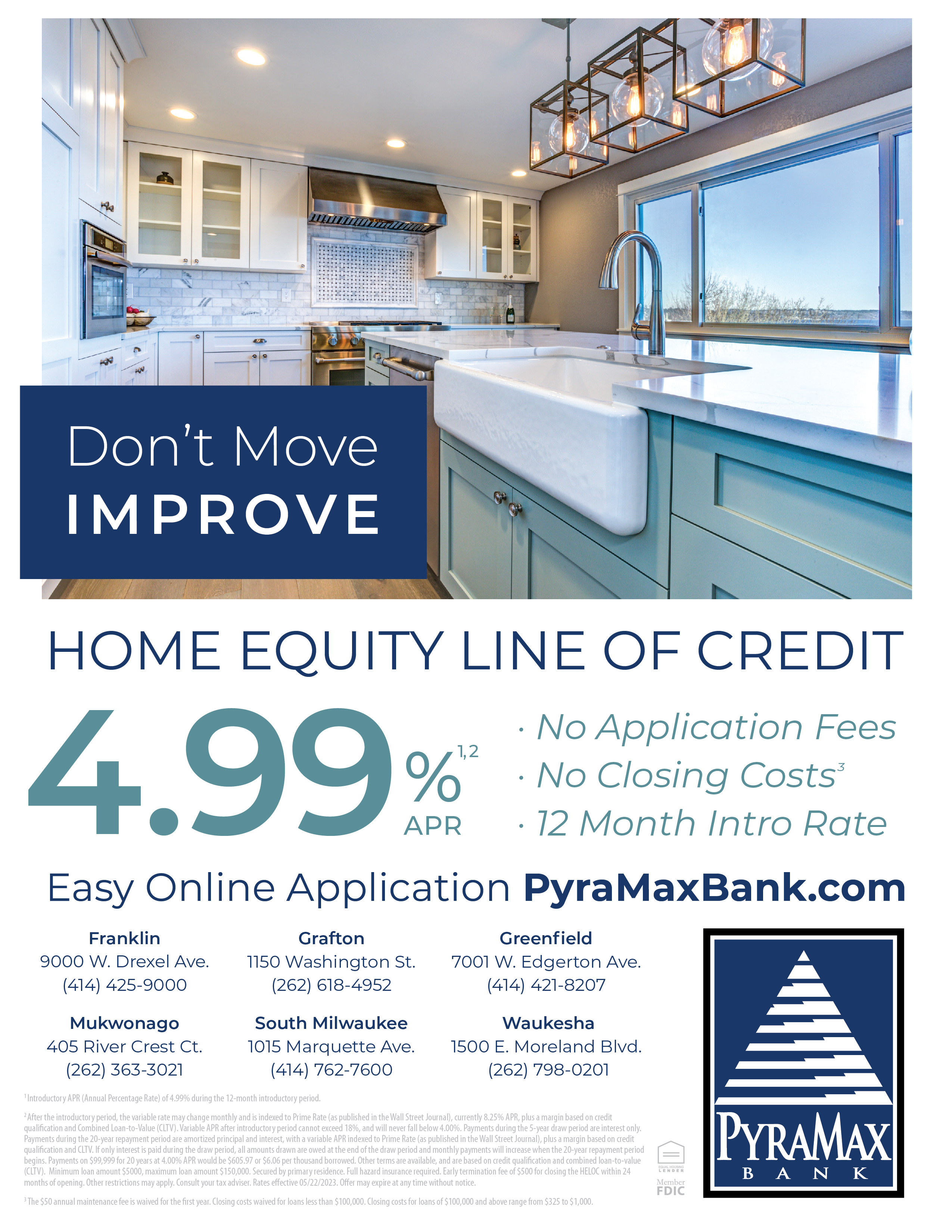 Don't move, Improve. Home Equity line of Credit 4.99% apr